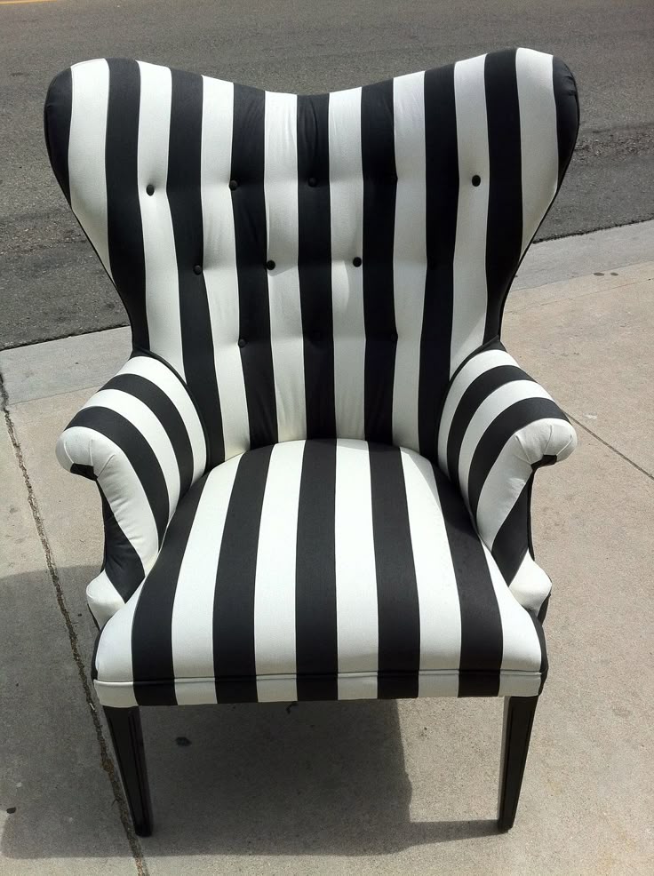 Best 20+ Striped Chair Ideas On Pinterest Black And White Chair Black and White Striped Chair by poeticrockstar on Etsy - Best 20+ Striped Chair Ideas On Pinterest Black And White Chair