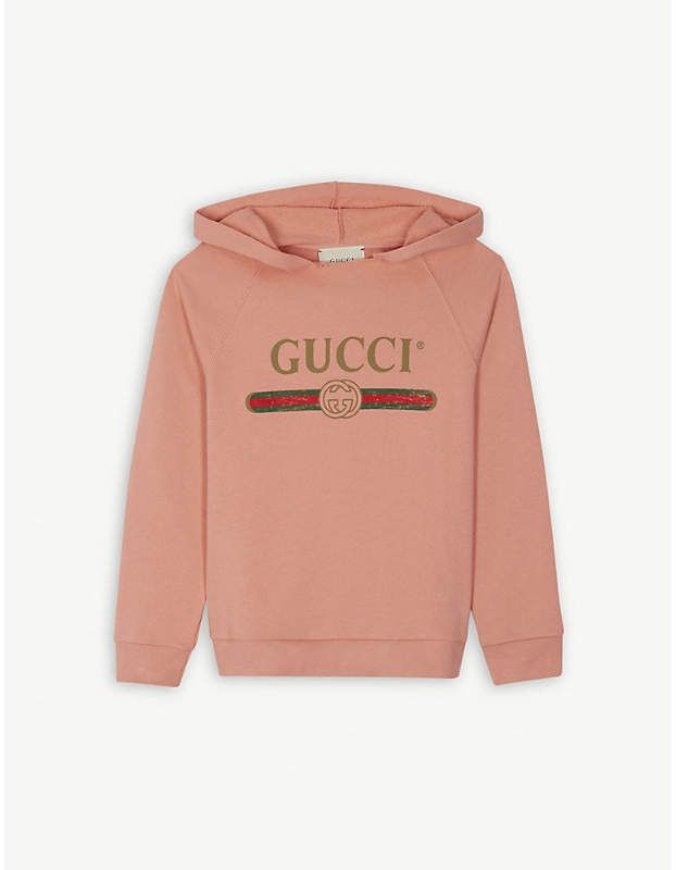 Gucci Vintage logo cotton hoody 4-10 years | Cute outfits for