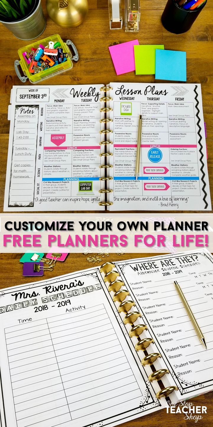 Teacher binder organization just got better! With FREE UPDATES for LIFE, this One Stop Teacher Binder has everything you need for classroom organization. This teacher planner has lesson plan templates, 70+ planner covers to choose from, lots of classroom forms, calendars, and more! Love that it is EDITABLE with FREE updates for LIFE! Teacher Plan Book | Classroom Organization | Lesson Plan Templates | Teacher Planner Covers | Google Drive Teacher Planner | Google Drive Lesson Plan Templates