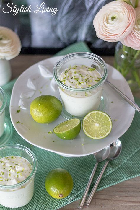 Joghurt-Limetten-Mousse mit Vanille - so lecker