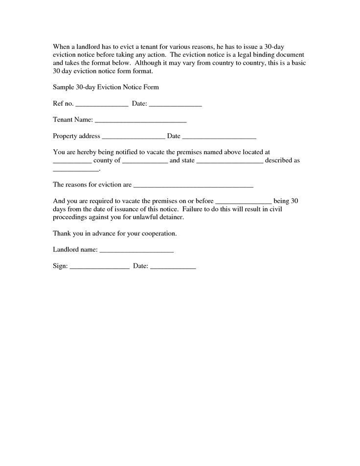 eviction letters