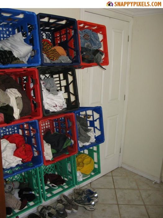 Love The Milk Crate Idea As Cheap Shelves Love The Milk Crate Idea As Cheap Shelves