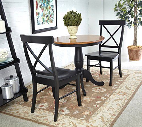 International Concepts 3 Piece 30 Round Table With 2 Chairs Round Table With 2 Chairs
