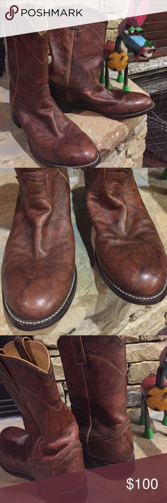 Leather Classics Mens 7-1/2 Western Dress Leather Classics Mens 7-1/2 Western Dress