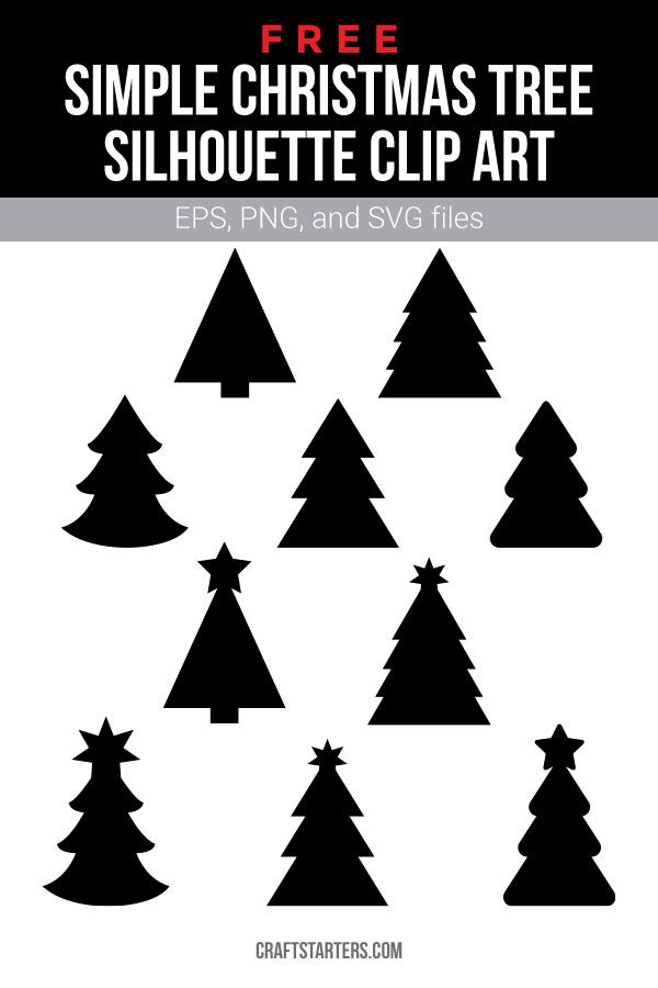 Free Simple Christmas Tree Silhouette Clip Art | Christmas tree