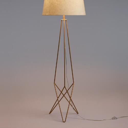 Antique Gold Hairpin Floor Lamp Base World Market Bedroom Beautiful Lamps Antique Gold Hairpin Floor Lamp Base, Geometric Floor Lamp