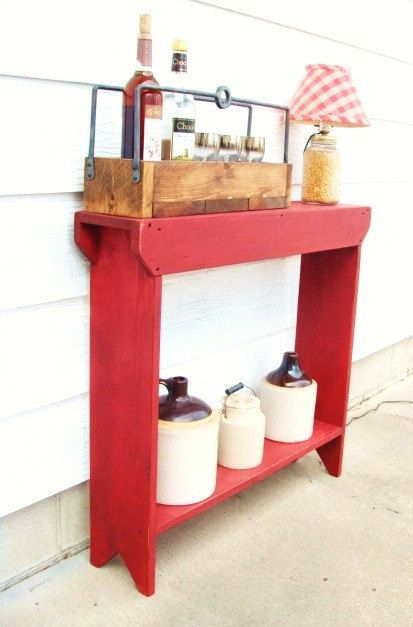 Red Entryway Table Red Entryway Table