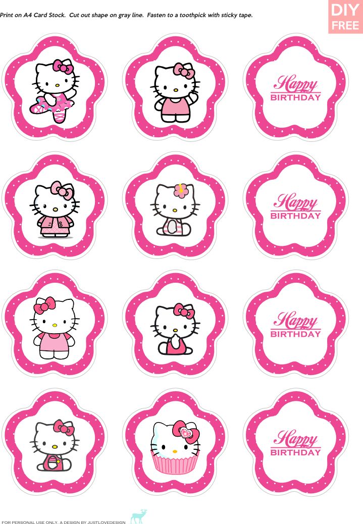 hello kitty printable template