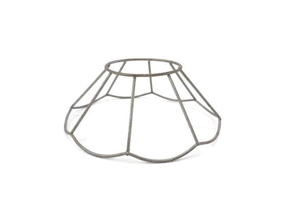 Vintage Metal Lamp Shade Frame Wire Lampshade Skeleton Industrial Salvaged Lighting Fixture Steampunk Altered Art Parts Supplies Vintage Metal Lamp Shade Frame Wire, How To Make A Metal Lampshade Frame