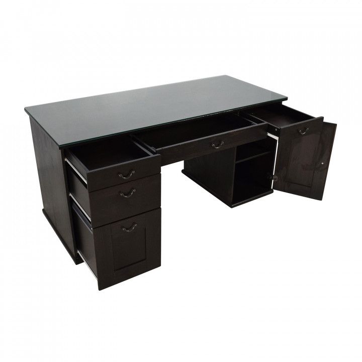 Glass Top Office Desks Space Saving Desk Ideas