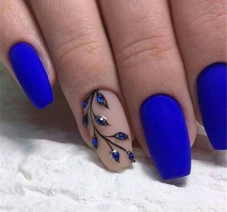 40 Trendy 2019 Dark Blue Nail Art Designs Sumcoco Blog