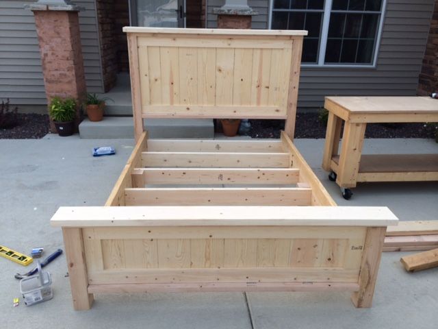 Pin On Projects For Beginners Woodworking Plans Woodworking Plans, Farmhouse Queen Bed Frame Plans