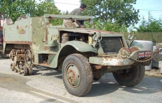 M16 half-track needing restoration and for sale in France ...