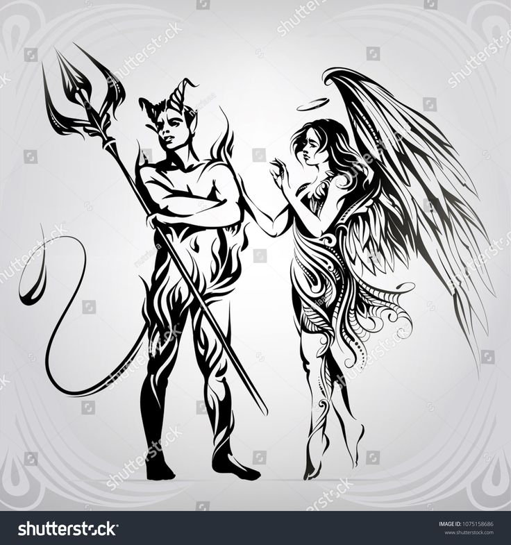 Tattoo teufel vs engel