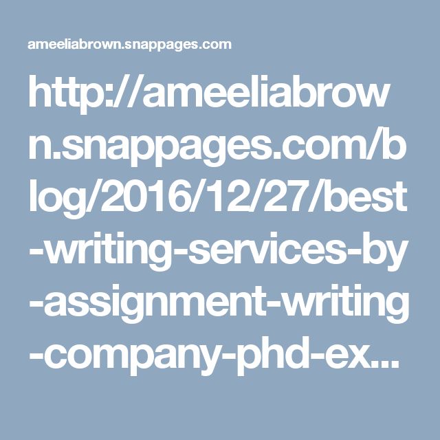 Best assignment writing service