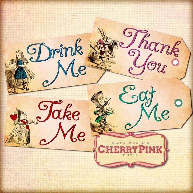 Alice in Wonderland printable tags, Eat Me Drink Me tags, party Alice in Wonderland printable tags, Eat Me Drink Me tags, party