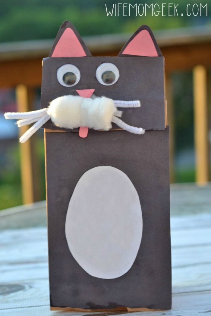Cat Puppet Craft Cat Puppet Craft