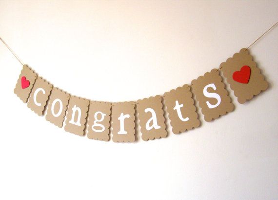congrats banner congratulations banner kraft by jdoorecreations