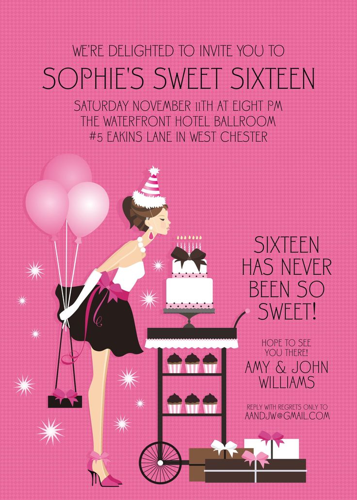 sweet 16 birthday invitations uk | Invitations card ...
