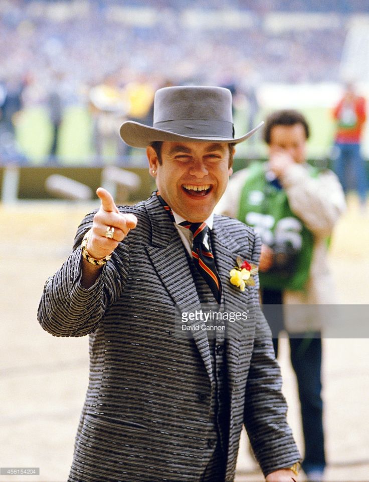 Watford Chairman Elton John Waves To Fans Before The 1984 Fa Cup Elton John Waves