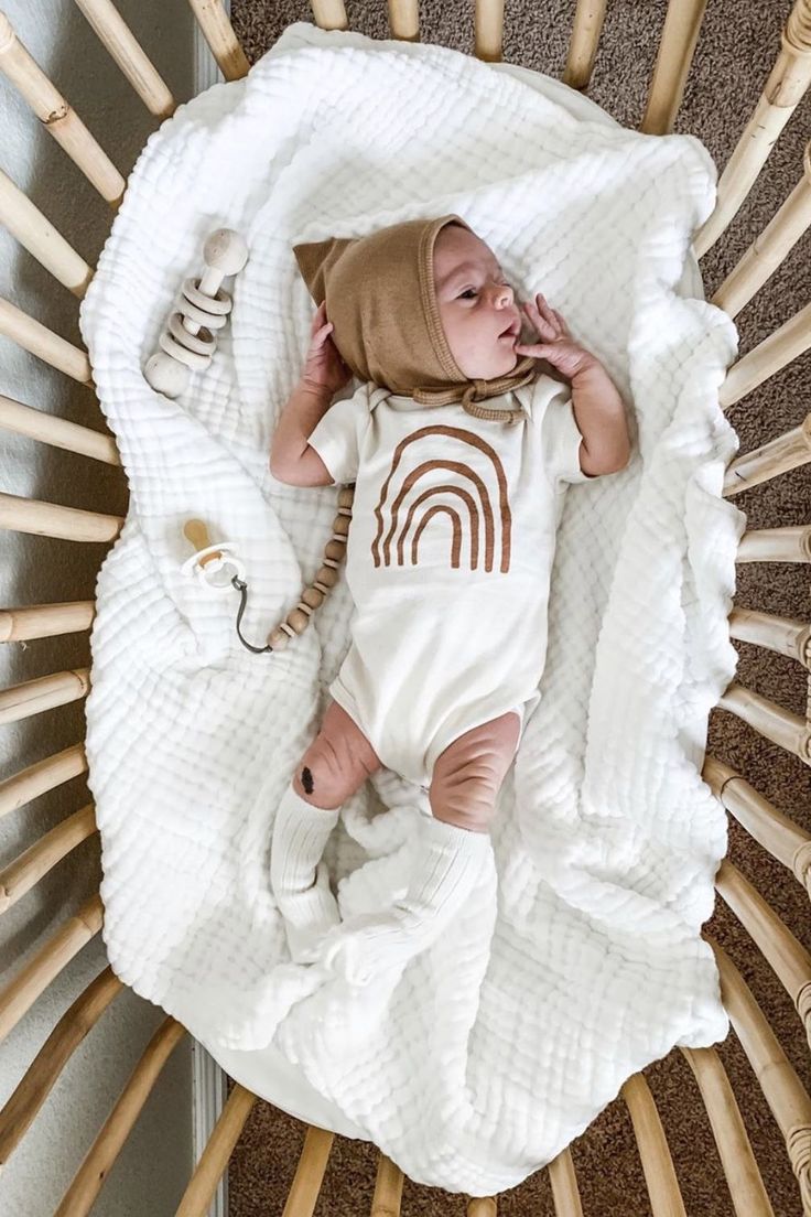 Rust Rainbow organic onesie, baby, boy, girl, unisex, gender neutral, infant, to...