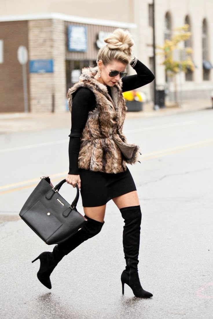 19 Looks com Colete de Pelúcia para se Inspirar