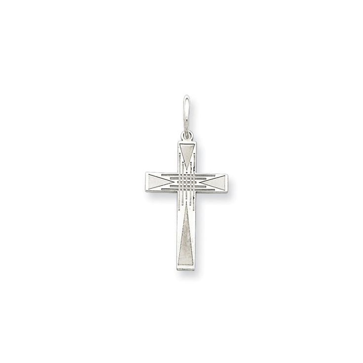 Sterling Silver Laser Designed Cross Pendant Sterling Silver Laser Designed Cross Pendant