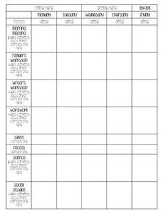 lesson plans template free