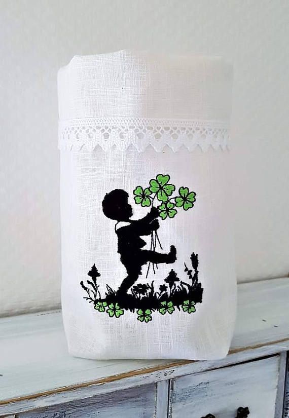 Light Bag Utensilo Gift Bag Tea Light Bags Boy Lucky Gestickt