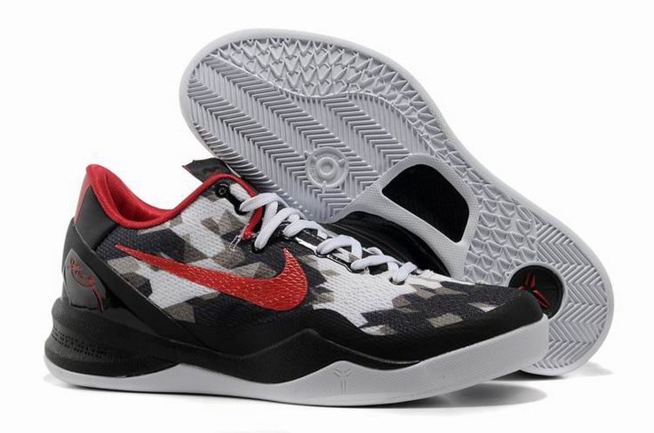 NIKE ZOOM KOBE 8 VIII BLACK/WHITE-VARSITY RED $85.45