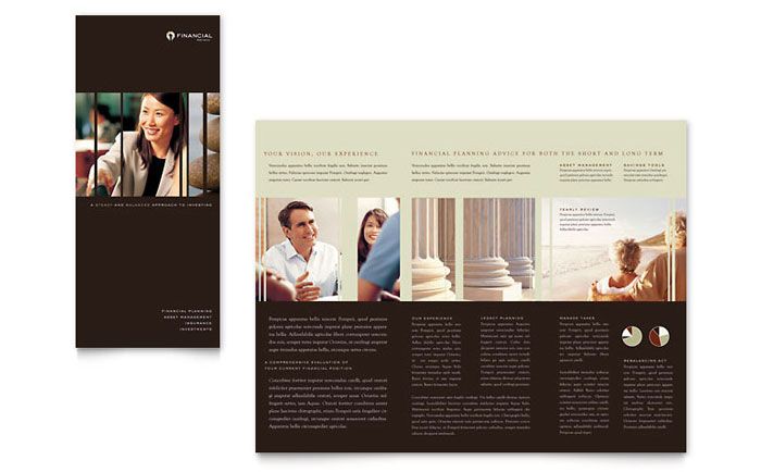Financial Planner Brochure Design Template by StockLayouts Work - pamphlet layout Financial Planner Brochure Design Template by StockLayouts Work - pamphlet layout
