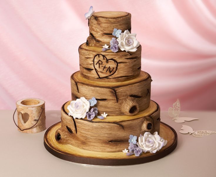 Learn How To Make A Rustic Tree Bark Effect Wedding Cake Learn How To Make A Rustic Tree Bark Effect Wedding Cake