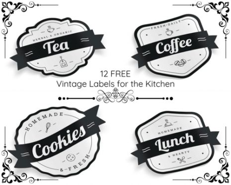 12 free vintage labels for the kitchen vintage labels printables free