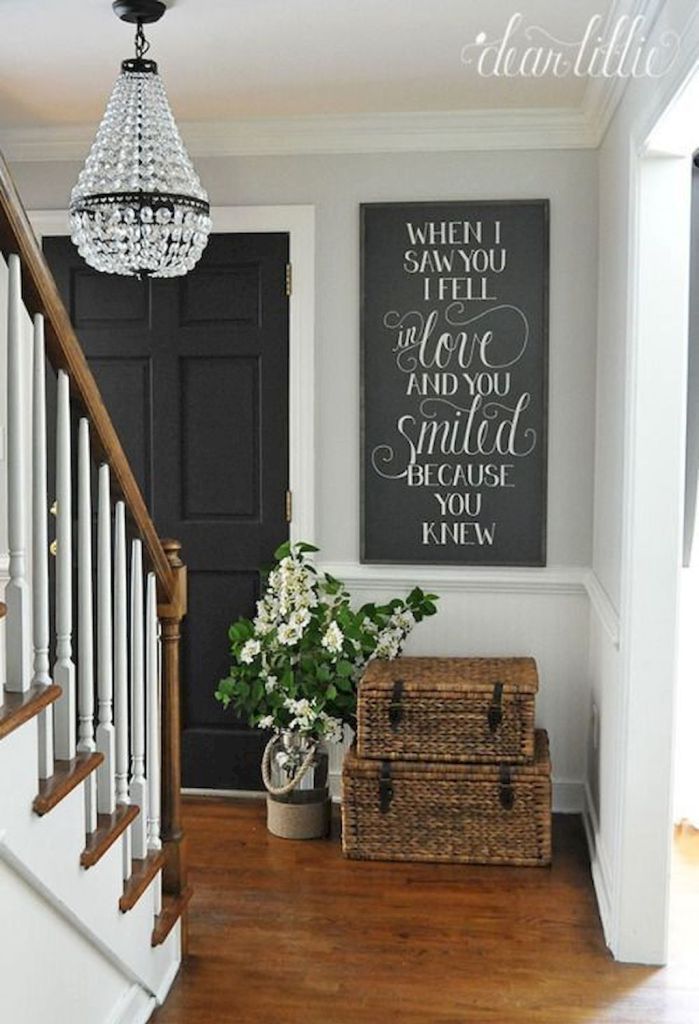 89 Elegant Farmhouse Decor Ideas Entryway Wall Decor Entryway Decor Foyer Decorating