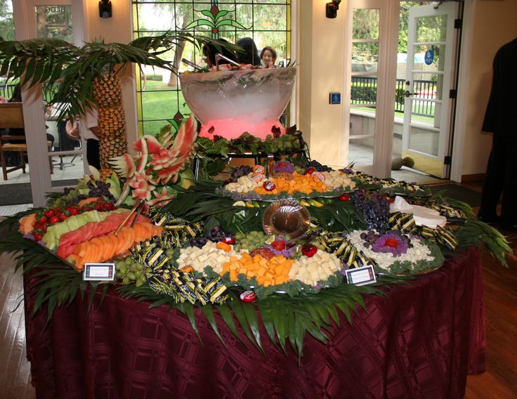 Round Table Display Buffet Hawaiian Appetizers Brunch Round Table Display Buffet, Round Table Buffet