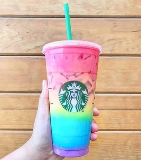 Do you want this rainbow starbucks coffee? 🦄🌈☕