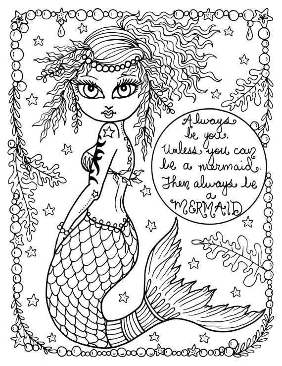 285 best Mermaid Coloring Pages for Adults images on Pinterest - new little mermaid swimming coloring pages 285 best Mermaid Coloring Pages for Adults images on Pinterest - new little mermaid swimming coloring pages