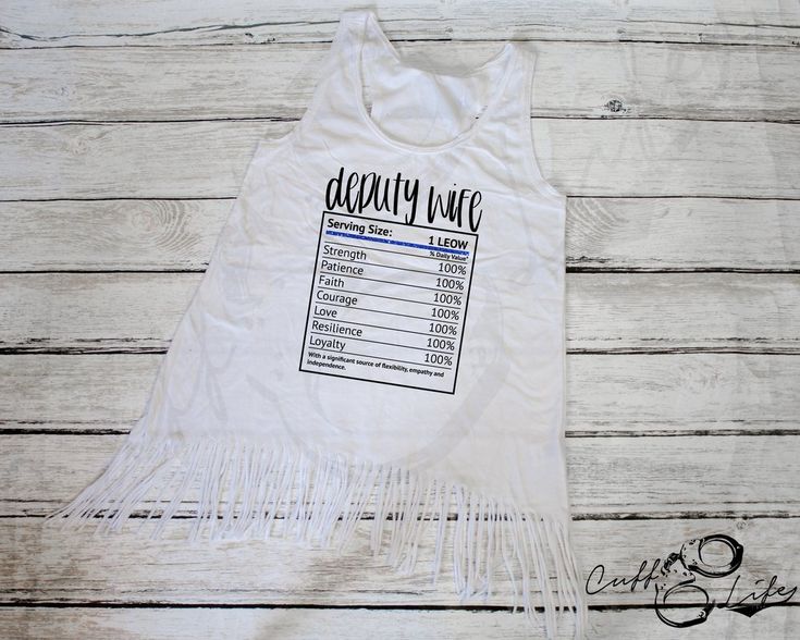 Happily Ever After Deputy Wife Fringe Tank Thin Blue Line Tank Police Wife Tank Deputy Wife Tank Police Wife Shirt LEOW Tank Top