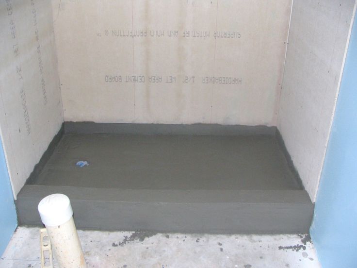 Basement Bathroom Shower Pan Mortar Bed And Cement Backer Board On Walls Concrete Building A Basement Bathroom Shower Pan Mortar, Basement Concrete Shower Pan
