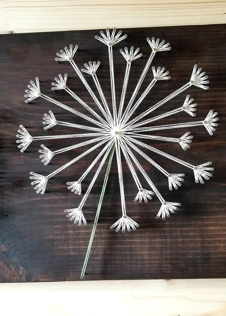 Dandelion String Art / Flower Decor / Dandelion Sign / Flower Sign / Farmhouse Decor / Bridal Shower Gift / Housewarming Gift / Wedding Gift