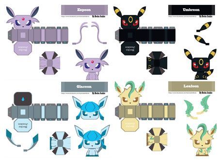 Pokemon : Eevee Evolutions Paper Toys | Papercraft pokemon, Pokemon