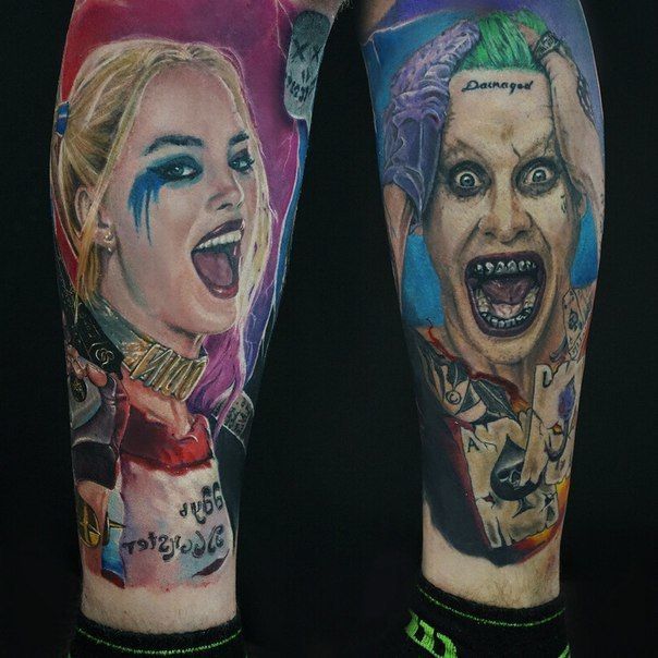 Image result for harley quinn and joker tattoo