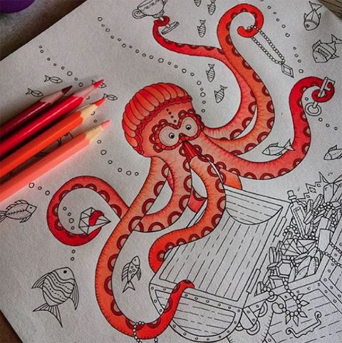 Johanna Basford Is The Prolific Illustrator Behind Secret Garden Enchanted Forest And Now Lost Ocean Which Was Published In October For Her Latest