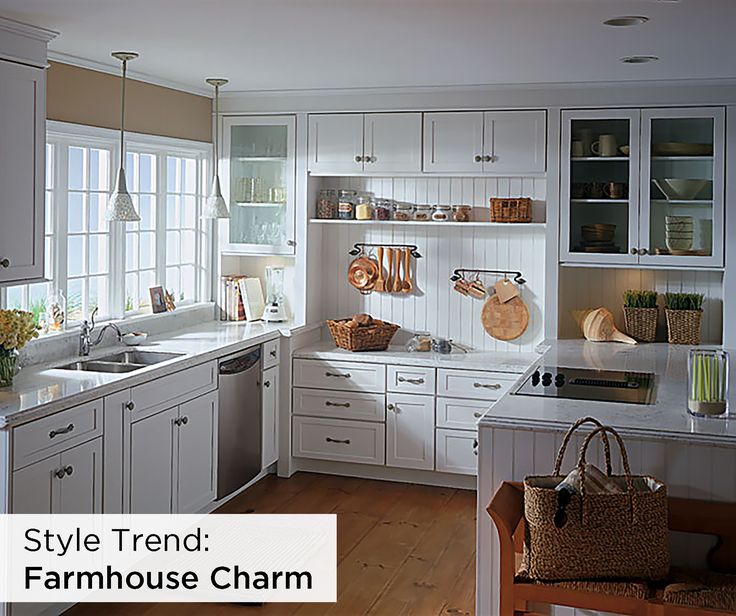 Farmhouse Charm Meets Country Living In This Bright And Casual Kitchen Cabinet Styles Shaker Style Cabinets White White Shaker Style Kitchen, What Is Shaker Style Kitchen Cabinets