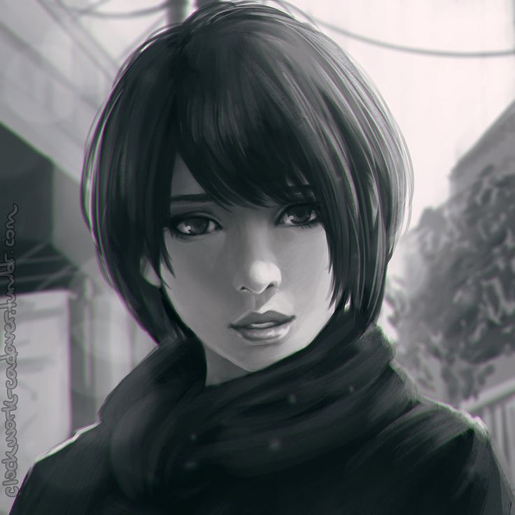 Young otngagged short hair anime