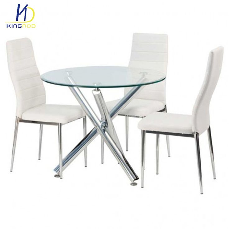 Modern Style Round Tempered Glass Restaurant Dining Table In 2021 Room Top Round Glass Dining Room Table, Round Glass Dining Table Set For 2