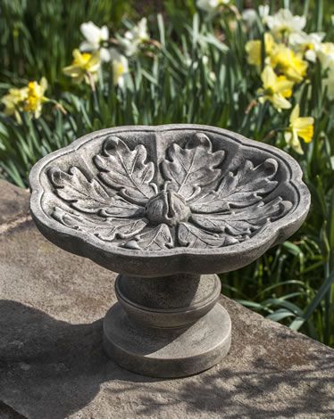 Flores Cast Stone Birdbath Made By Campania International