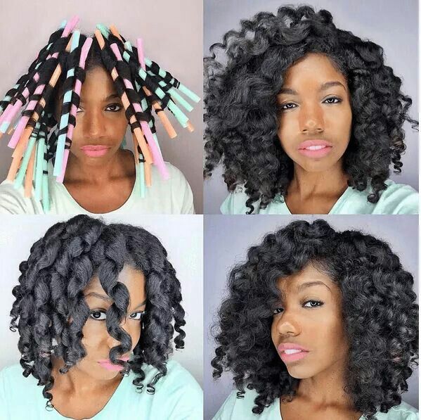 Milkshake Straw Curly Hairstyle | Straw curls, Natural hair styles ...