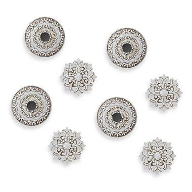 Sculpted Wall Decor With Mirrors Set Of 8 Bedbathandbeyond Sculpted Wall Decor With Mirrors Set Of 8 Bedbathandbeyond 29 99 Decorating The Bedroom Pinterest And Mirror