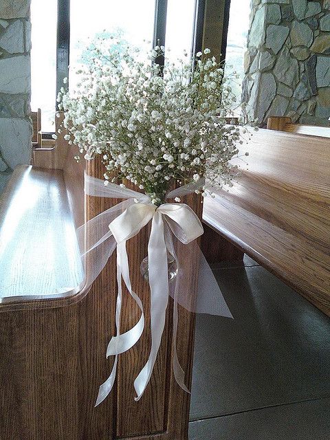Best 25+ Wedding ceremony flowers ideas on Pinterest | Church aisle decorations wedding Wedding pew decorations and Pew decorations